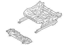 Ford Fusion mk5 17-20 passenger seat longitudinal adjustment motor with mount, without frame, broken mount
