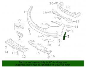 Front bumper arch mount right Mazda CX-5 17-