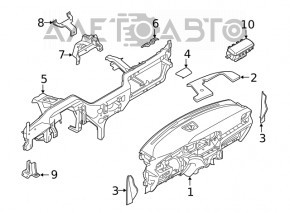Side dashboard trim right Ford Explorer 20 - black