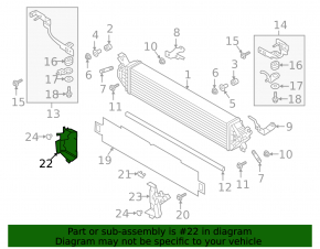 Right lower radiator deflector Mazda 6 18-21 2.5T