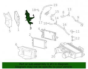 Right intercooler radiator bracket for Lexus LX 22-26