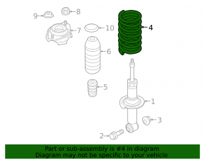 Rear left spring Subaru XV Crosstrek 21-23