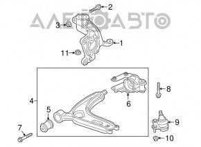 Lower control arm front right VW Atlas 18-23