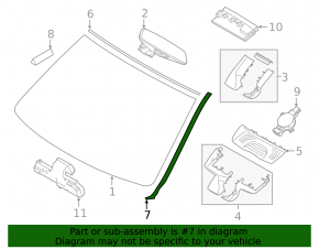 Windshield molding right BMW X7 G07 19-