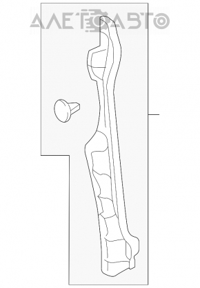 Left door-wing seal for Toyota Camry v50 12-14 USA