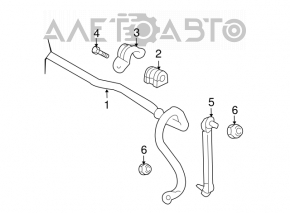 Front stabilizer link left Nissan Versa Note 13-19