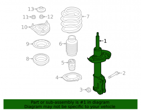 Front left shock absorber assembly Kia Niro 19-22 EV