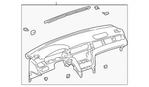 Lexus ES300 ES330 beige dashboard without airbag