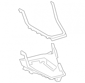 Toyota Rav4 19-24 front center console trim, black, gray insert, scratches