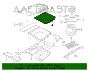 Jeep Grand Cherokee WK2 11-17 trunk floor board, broken handle