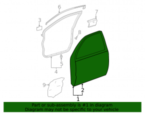Lexus ES300 ES330 front right door