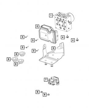ABS Bracket Dodge Durango 11-24
