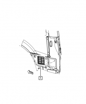 Ventilation shield left Chrysler Pacifica 17-