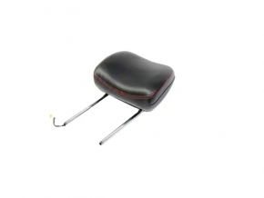 Front left headrest for Jeep Grand Cherokee WK2 17-22, black leather with red stitching