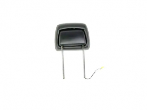 Front left headrest for Jeep Grand Cherokee WK2 17-22, black leather with red stitching