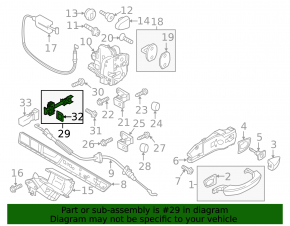 Front left door limiter VW Touareg 11-17
