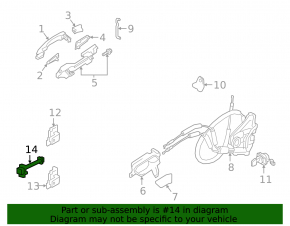 Front Left Door Limiter Nissan Altima 19-24