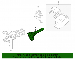 Steering column switch right Lexus RX350 RX450h 10-15