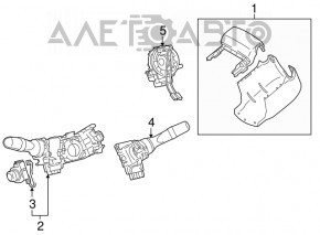 Steering column switch right Lexus RX350 RX450h 10-15