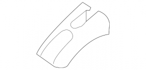 Seat runner trim, 3rd row, left outer, black, Kia Sorento 16-20