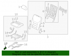 Seat runner trim, 3rd row, left outer, black, Kia Sorento 16-20