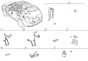 Wiring door front left Toyota Highlander 08-10 small