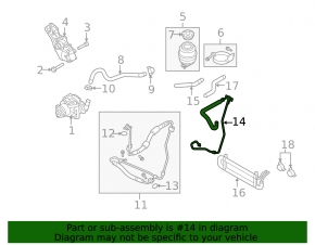 Power steering hose Audi A4 B8 08-16