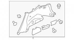 Arch trim right Subaru Impreza WRX GH 08-14 5d black