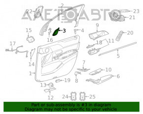 Door plug triangle inner front left Mercedes W167 GLE 350 450 20-23 black under speaker
