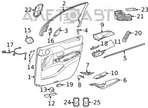 Door plug triangle inner front left Mercedes W167 GLE 350 450 20-23 black under speaker