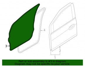 Front left door seal for Ford C-max MK2 13-18