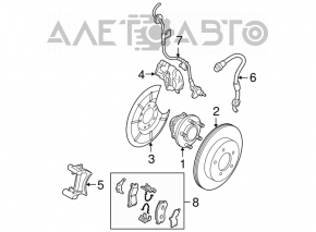 Rear left hub Mazda3 2.3 03-08