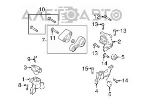 Engine mount right Mazda6 09-13 2.5