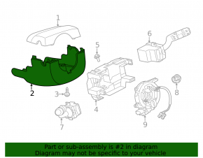Land Rover Range Rover Velar 18-20 Black Steering Column Trim, 2-Piece