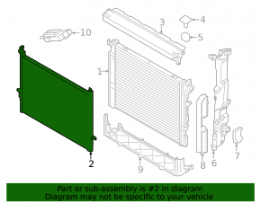 Water cooling radiator BMW 5 G60 24-25 B48, B58