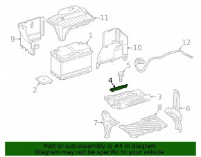 Battery mount Mercedes GLA 14-20