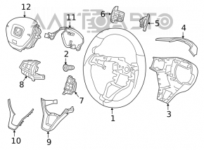 Steering wheel control buttons left Honda Accord 18-20 menu, type 2