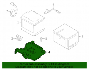 Battery tray Hyundai Veloster 12-14