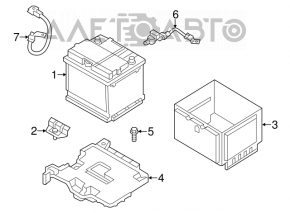 Battery tray Hyundai Veloster 12-14