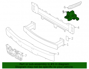 Front bumper mount, right, Audi e-tron GT 22-24