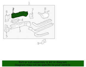 Outer part of the front left side member of a Toyota Rav4 13-18