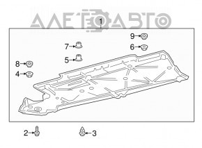 Right underbody protection for Toyota Camry v70 18-24 FWD is dented