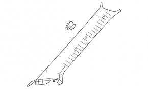 Left front pillar trim for Toyota Sienna 2010-2011, beige