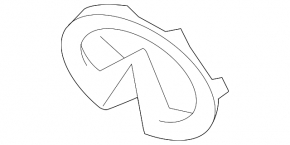 Infiniti Q50 14-17 grille emblem base