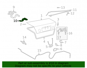 Trunk lid hinge right Lexus IS200 IS300 99-05