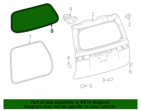 Lexus GX550 24-26 trunk glass rubber seal