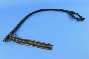 Upper front left door molding with seal Fiat 500 12-19 black