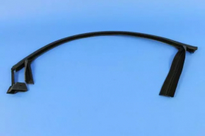 Upper front left door molding with seal Fiat 500 12-19 black