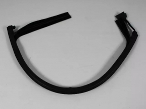 Upper front left door molding with seal Fiat 500 12-19 black