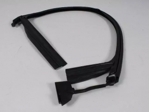 Upper front left door molding with seal Fiat 500 12-19 black